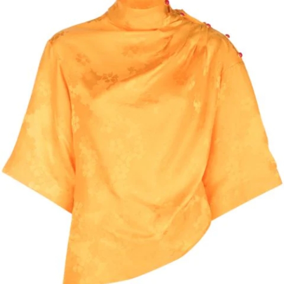 NWT Rosie Assoulin draped neckline blouse - Picture 7 of 7